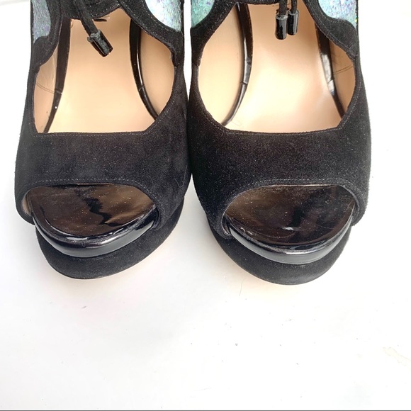 Nicholas Kirkwood Glitter Cutout Heels 37 - Picture 8 of 8